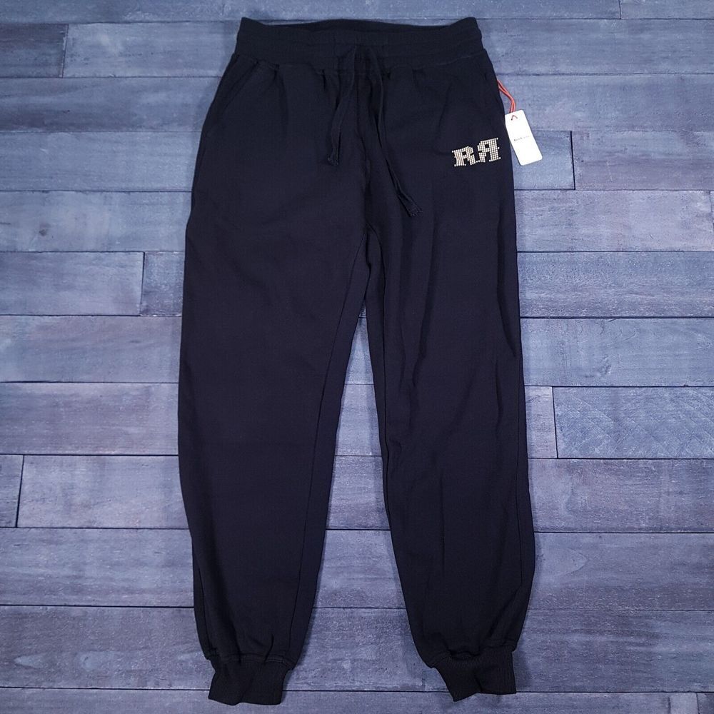 ROCK REVIVAL Fleece Jogger Sweatpants Mens‎ Size MEDIUM Black Gold